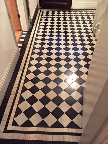 Victorian Floor Dated 1929 After Cleaning and Sealing