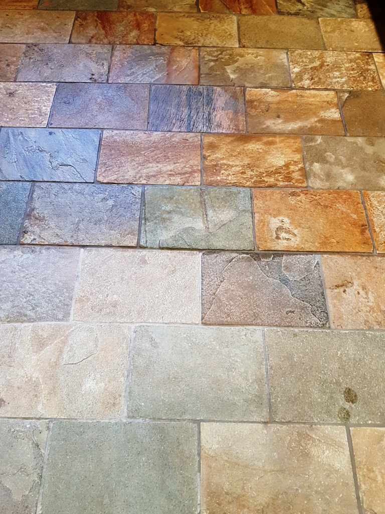 Welsh Slate Kitchen Floor Tiles Part Sealed